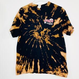 Lucky-u Cycles Custom Bleached T-shirt Sz L